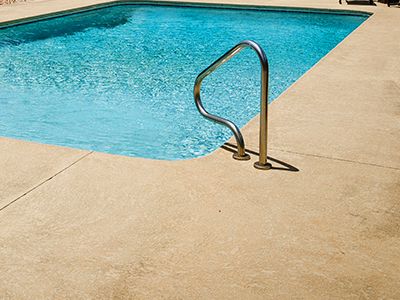 Brushed Concrete Pool Deck