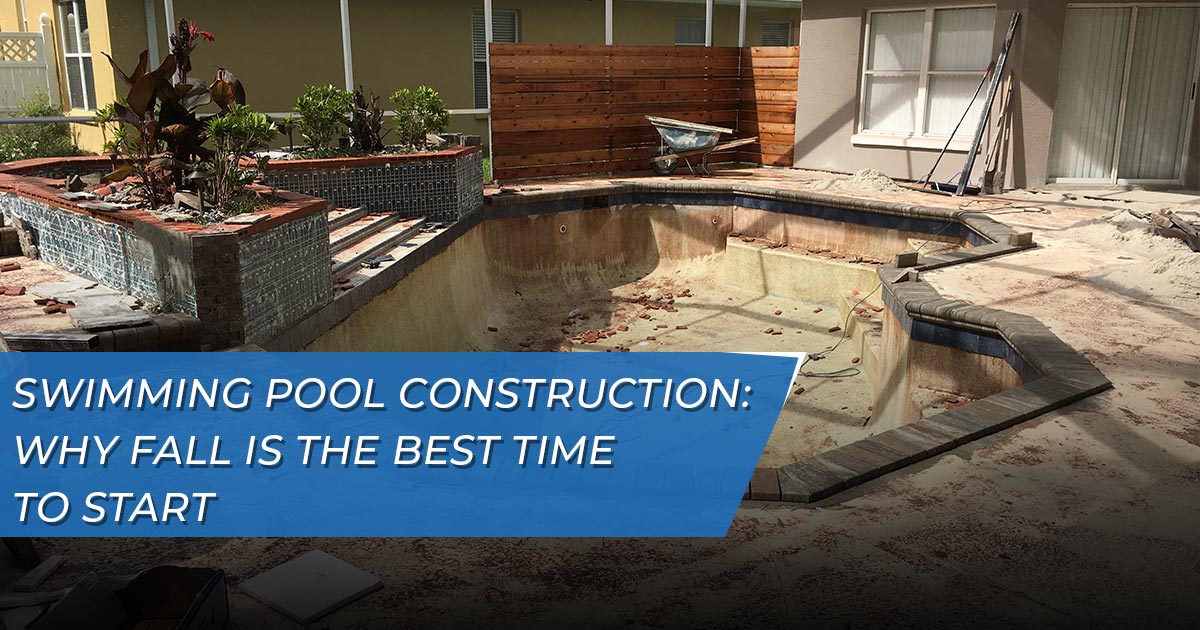 Fall swimming pool construction