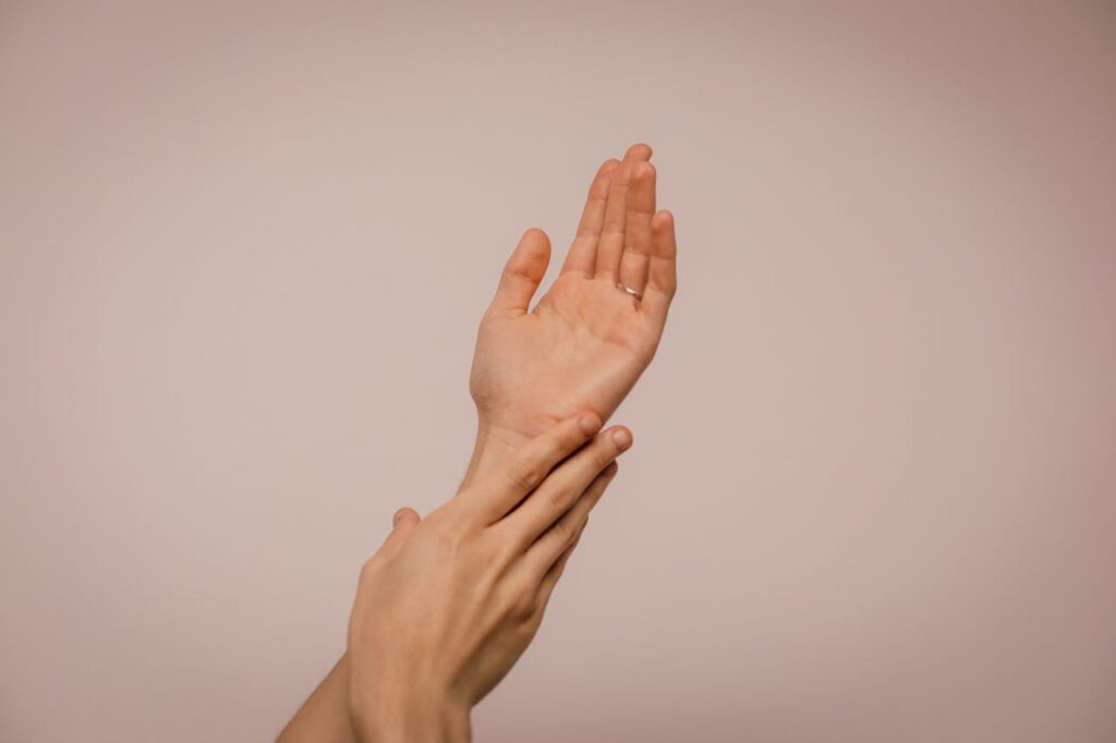 view of a woman's hands, is chlorine bad for your skin