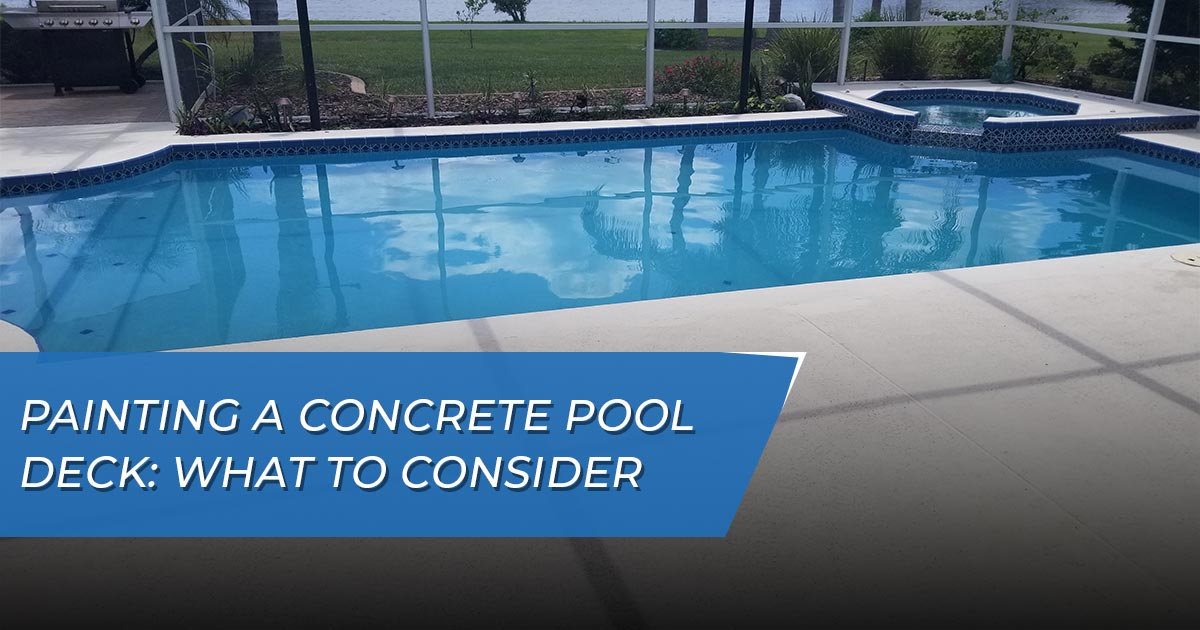 Painting concrete pool deck