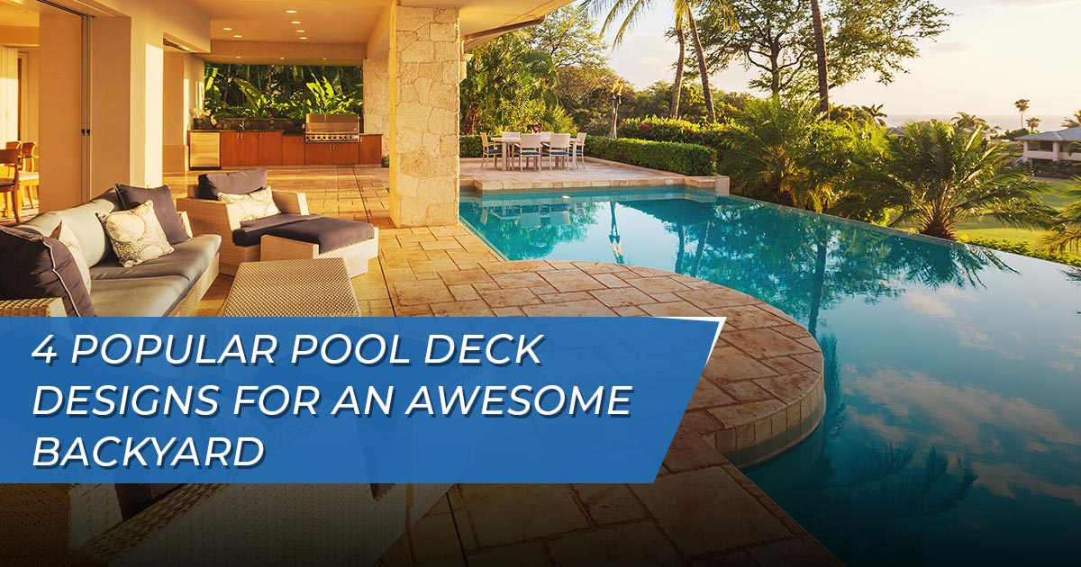 Swimming pool deck design